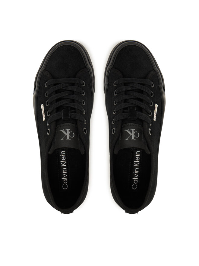 Calvin Klein Sportcipők Calvin Klein Vulc Flatf Lace Up Sue/Wl Ck YW0YW02000 Fekete
