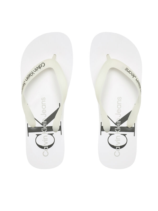 Calvin Klein Jeans Flip flop Calvin Klein Jeans Beach Sandal Monogram Tpu YM0YM00838 Alb