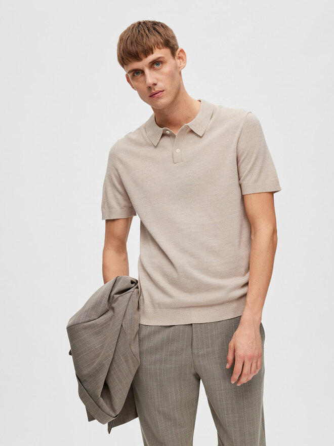 Selected Homme Selected Homme Pólóing 16088649 Bézs