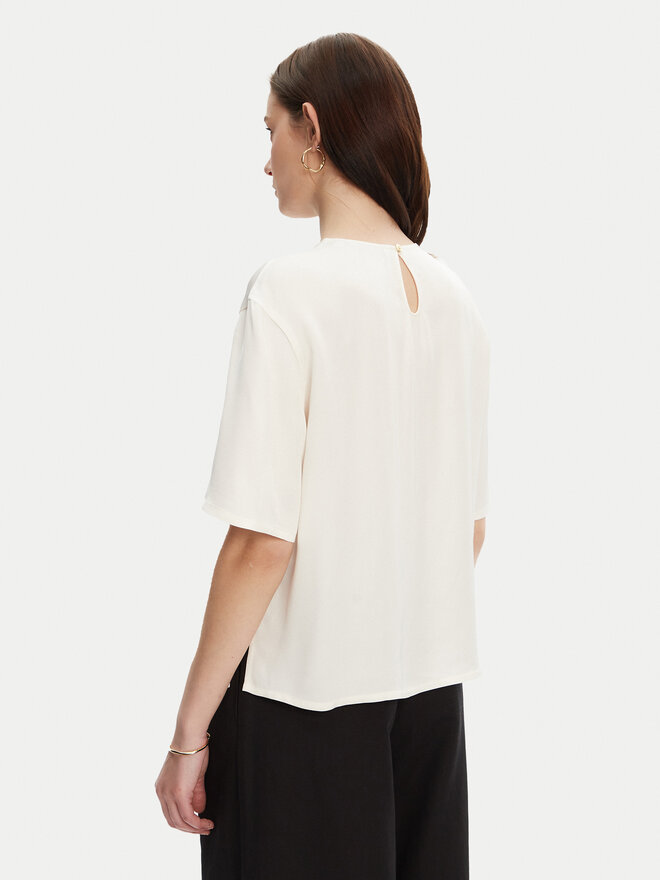 Tommy Hilfiger Tommy Hilfiger Marškinėliai WW0WW45900 Écru Relaxed Fit