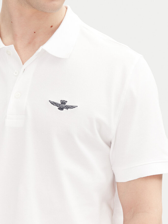 Aeronautica Militare Aeronautica Militare Polo marškinėliai 251PO1843P191 Balta Regular Fit
