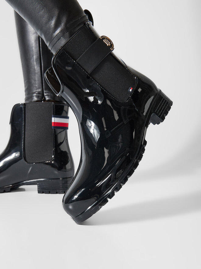 Tommy Hilfiger Gummistiefel Tommy Hilfiger Hardware Rainboot FW0FW05968 Schwarz