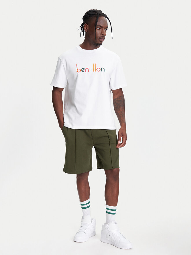 United Colors Of Benetton United Colors Of Benetton T-Shirt 3MI6U109O Weiß Oversize