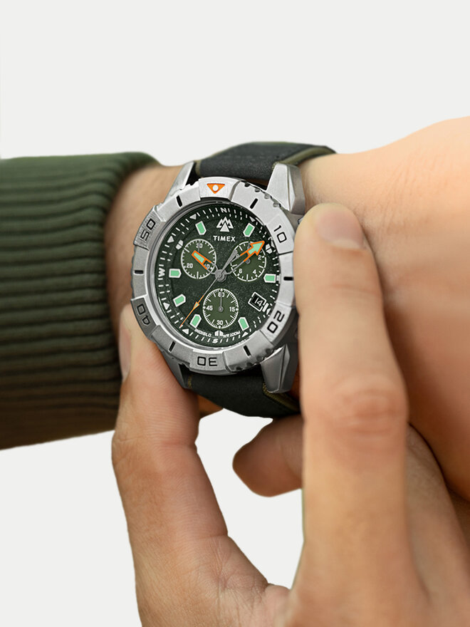 Timex Zegarek Timex Expedition Ridge Chronograph TW2W16100 Czarny