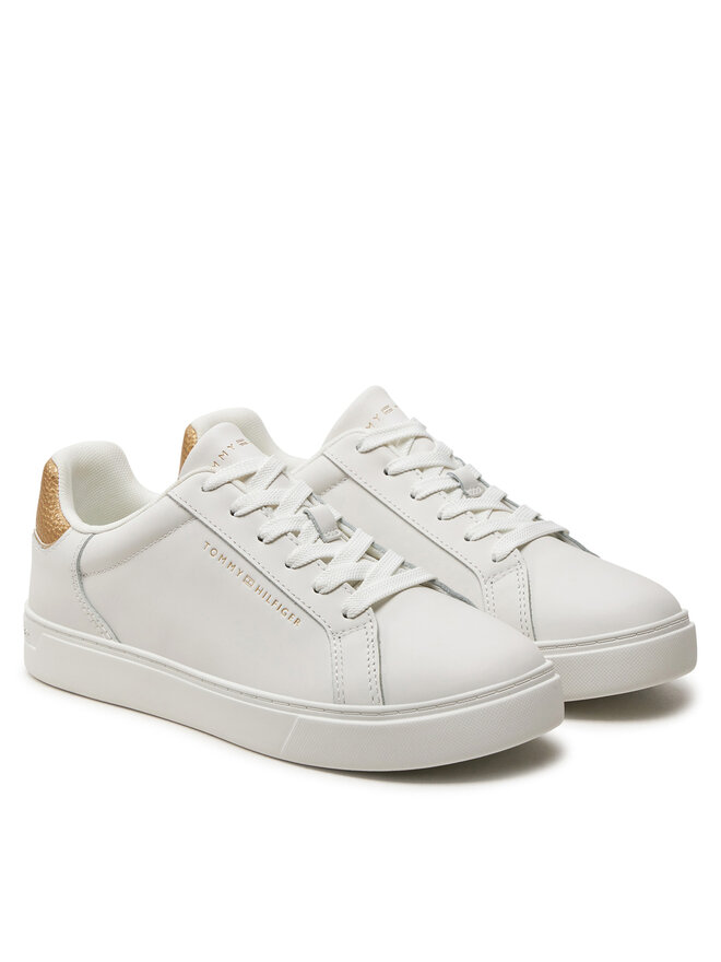 Tommy Hilfiger Sneakers Tommy Hilfiger Essential Court FW0FW08350 Écru