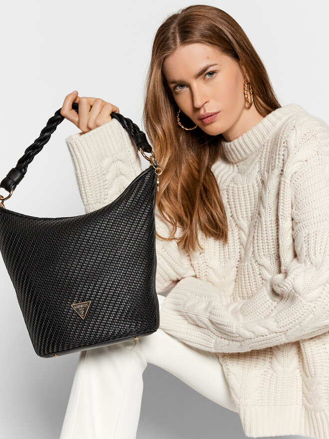 Guess Kabelka Guess Hassie Bucket Hobo HWVG83 97020 Čierna
