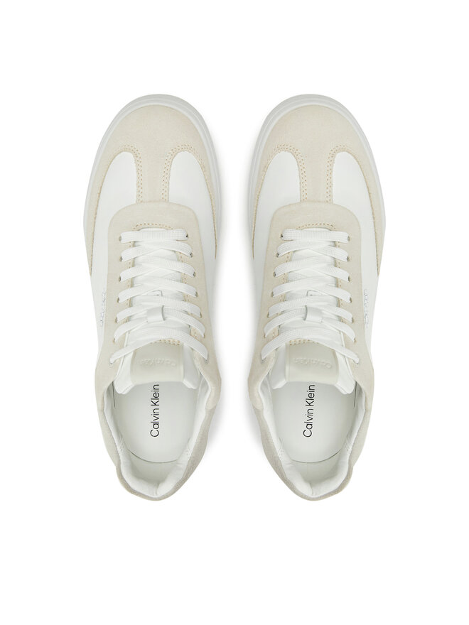 Calvin Klein Сникърси Calvin Klein Cupsole Lace Up - Lth Sue Mix HW0HW02435 Бежов