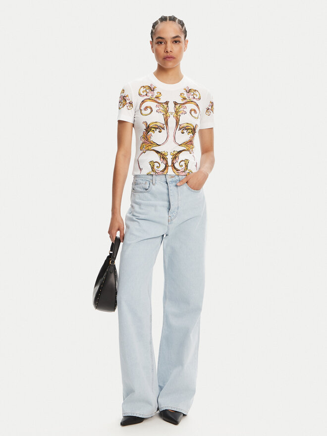 Versace Jeans Couture Versace Jeans Couture Футболка 78HAH6P8 Білий Slim Fit