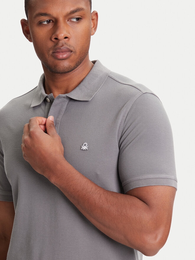 United Colors Of Benetton United Colors Of Benetton Poloshirt 3089J3179 Grau Regular Fit