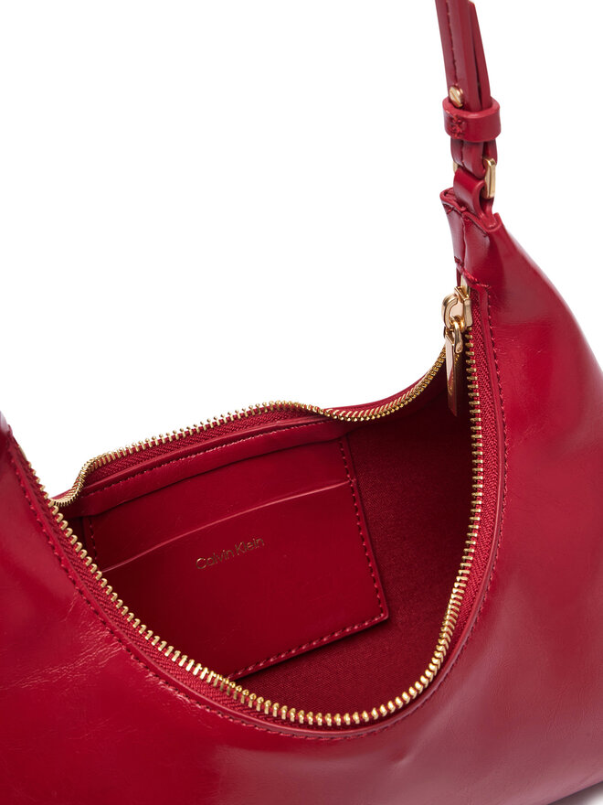 Calvin Klein Handtasche Calvin Klein Foil Logo Glossy Conv Shoulder B LV04F3737G Rot