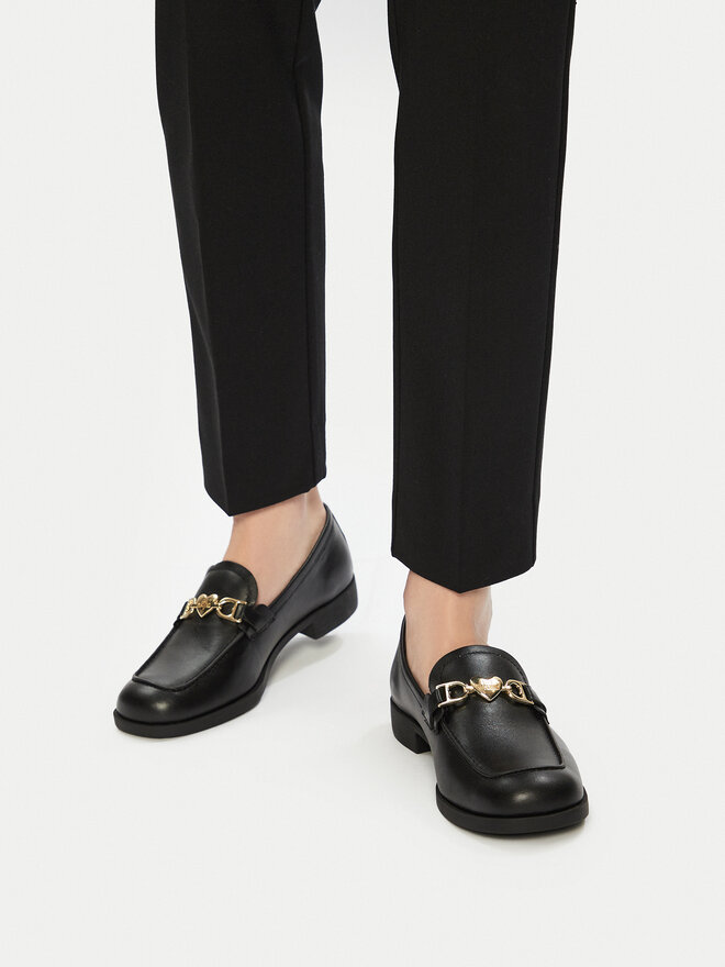 LOVE MOSCHINO Loafersy LOVE MOSCHINO JA10012G1MIA0000 Czarny