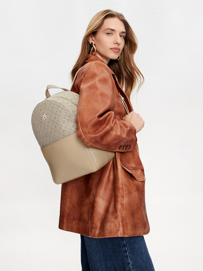 Tommy Hilfiger Раница Tommy Hilfiger Th Jacquard Backpack AW0AW17074 Бежов