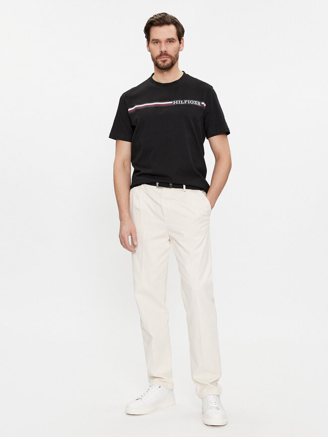 Tommy Hilfiger Tommy Hilfiger Camiseta Monotype MW0MW33688 Negro Regular Fit