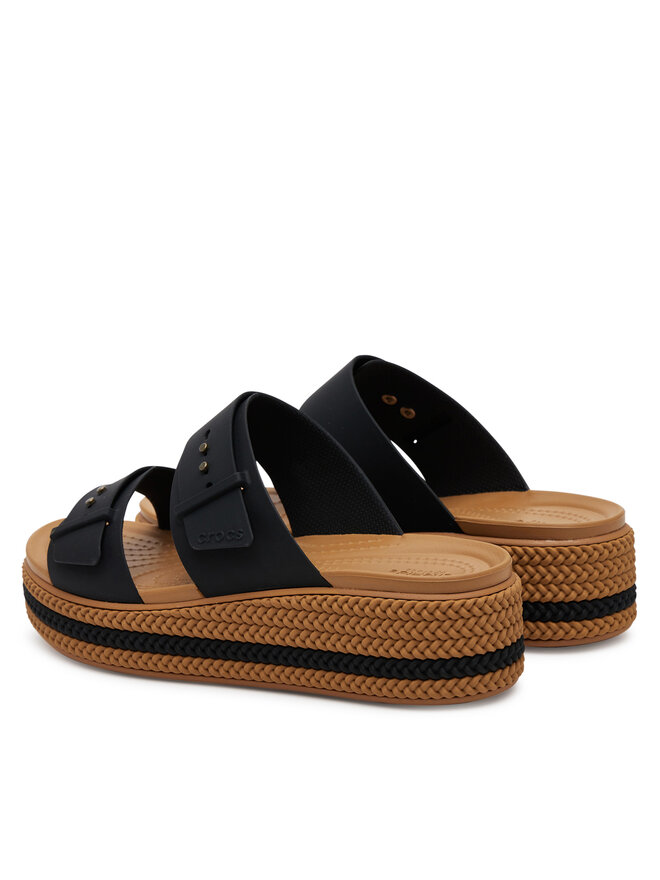 Crocs Παντόφλες Crocs Brooklyn Woven Buckle 209978 Μαύρο
