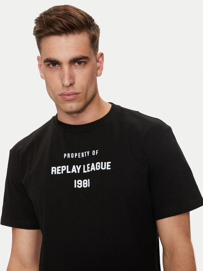 REPLAY Replay Marškinėliai M6925 .000.23608P Juoda Regular Fit