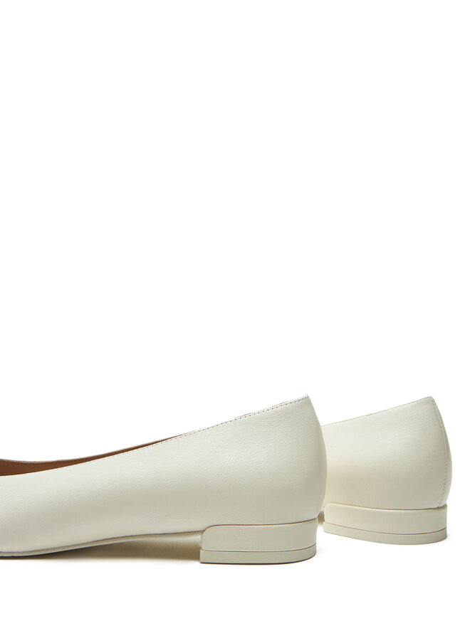 Stuart Weitzman Baleríny Stuart Weitzman Sleek Bow Flat SG888 Écru