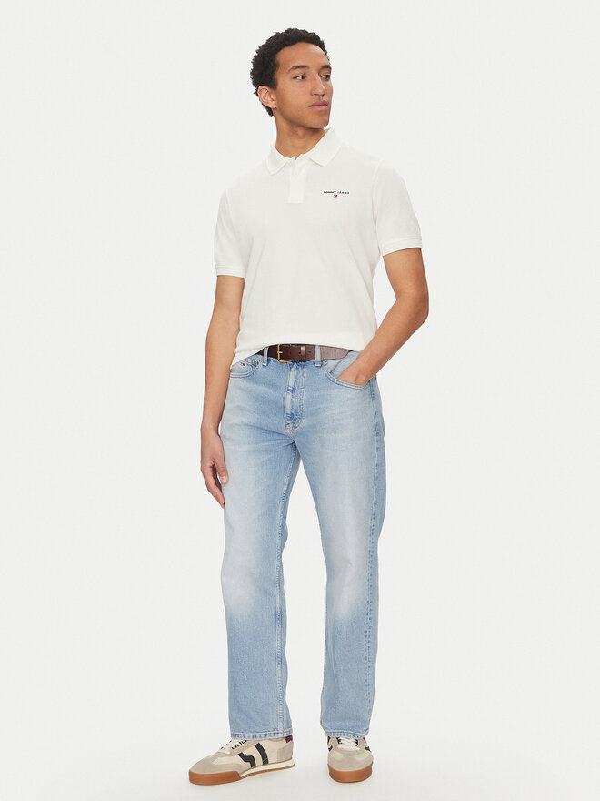Tommy Jeans Tommy Jeans Pólóing Linear DM0DM20914 Fehér Regular Fit