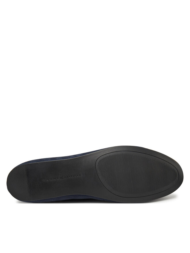 Tommy Hilfiger Μπαλαρίνες Tommy Hilfiger Th Hardware Suede Ballerina FW0FW08655 Σκούρο μπλε