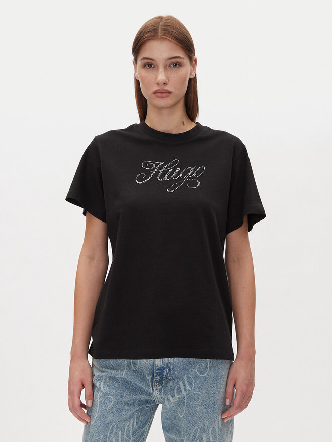 HUGO HUGO T-Shirt Vintage Tee 50537239 Schwarz Relaxed Fit