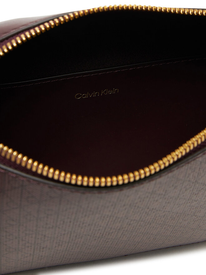 Calvin Klein Handtasche Calvin Klein Emblem Aop Elongated Camera Bag LV04F3268G Dunkelrot