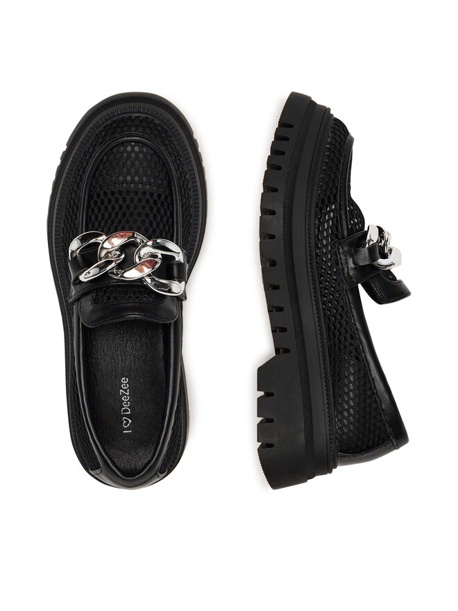 DeeZee Loafersy DeeZee 60062D-2 Černá