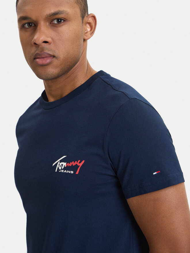 Tommy Jeans Tommy Jeans T-Shirt DM0DM22538 Dunkelblau Slim Fit