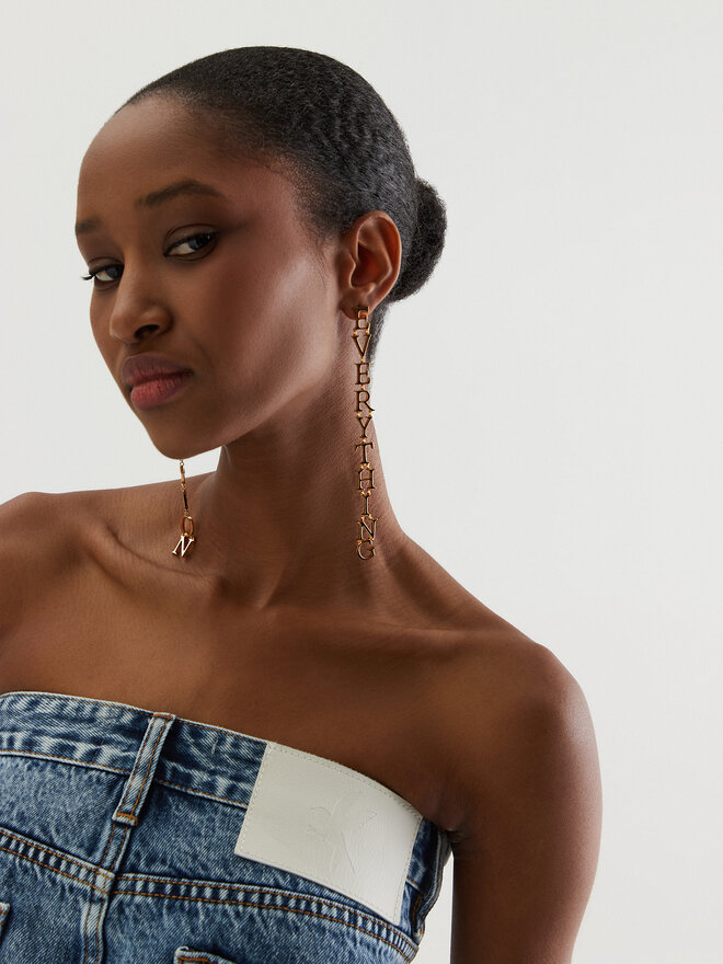 Off-White Обици Off-White OWOD203S23MET0017600 Златист