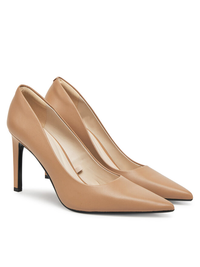 Calvin Klein Szpilki Calvin Klein Heel Pump 90 - Lth HW0HW02336 Brązowy