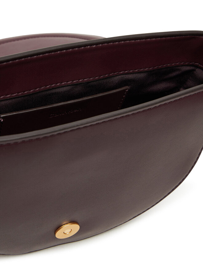Calvin Klein Handtasche Calvin Klein Bold Ck Saddle Crossbody LV04F3221G Dunkelrot