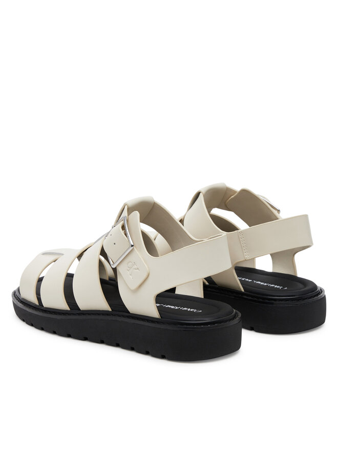 Calvin Klein Jeans Sandále Calvin Klein Jeans Sq Molded Sdl Fisherman Mg Wn YW0YW01700 Écru