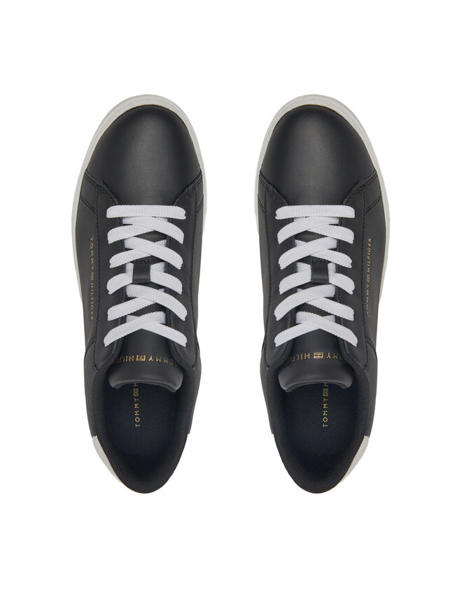 Tommy Hilfiger Sneakersy Tommy Hilfiger Essential Court Sneaker FW0FW08320 Czarny