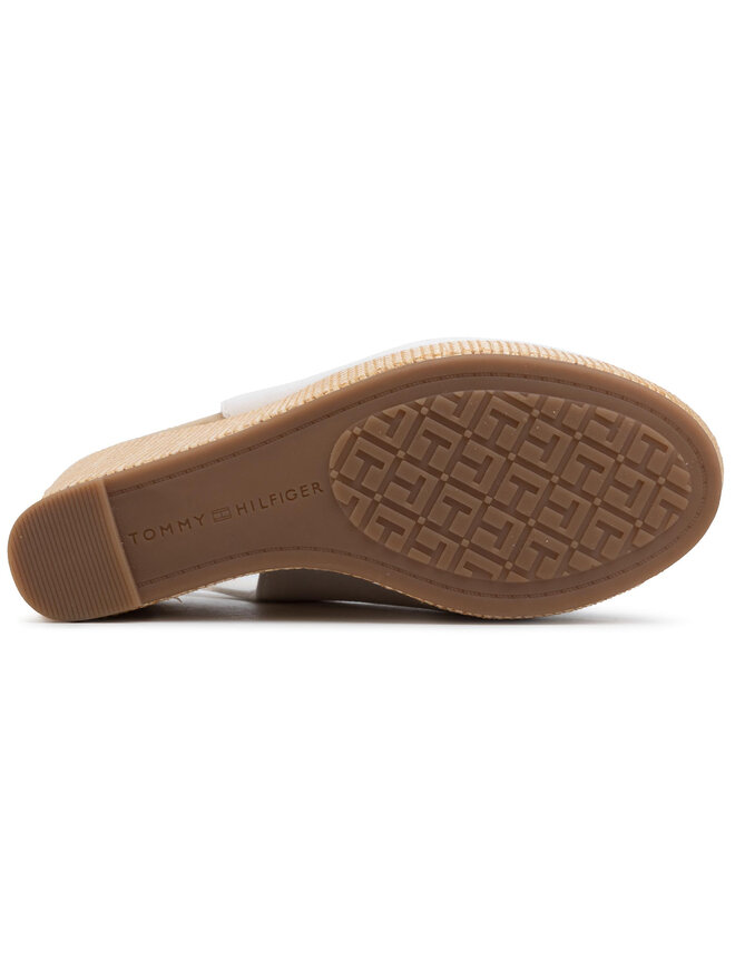 Tommy Hilfiger Espadrilles Tommy Hilfiger Iconic Elena Sling Back Wedge FW0FW04789 Écru