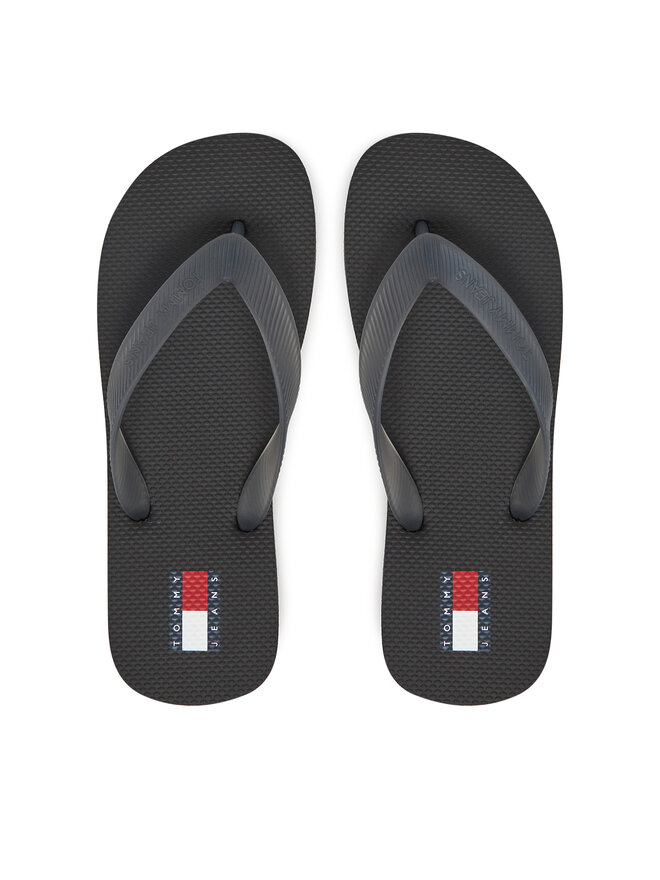 Tommy Jeans Japonki Tommy Jeans Tjw Logo Flip Flop EN0EN02447 Czarny