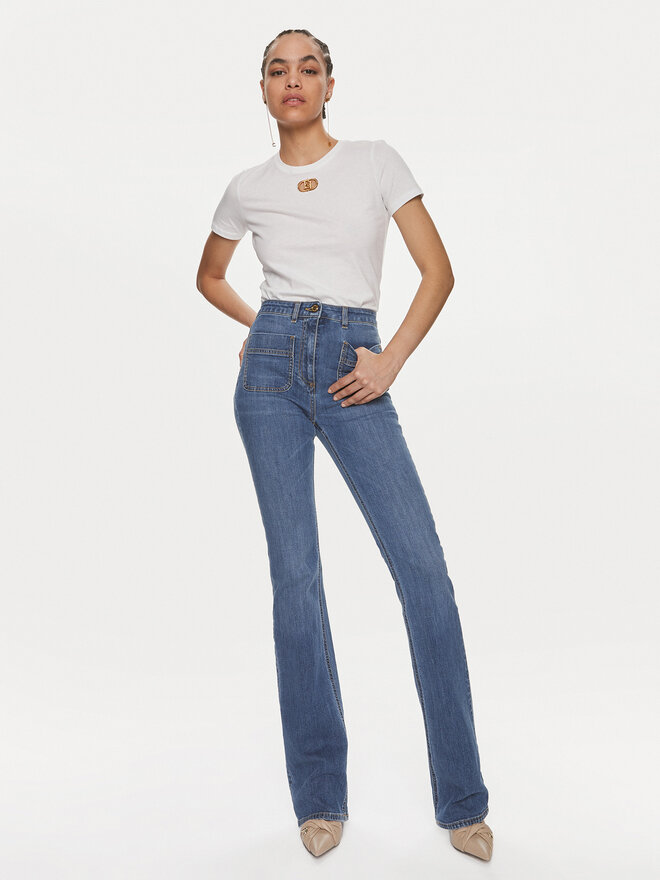 Elisabetta Franchi Elisabetta Franchi Camiseta MA-52N-41E2-V180 Blanco Regular Fit