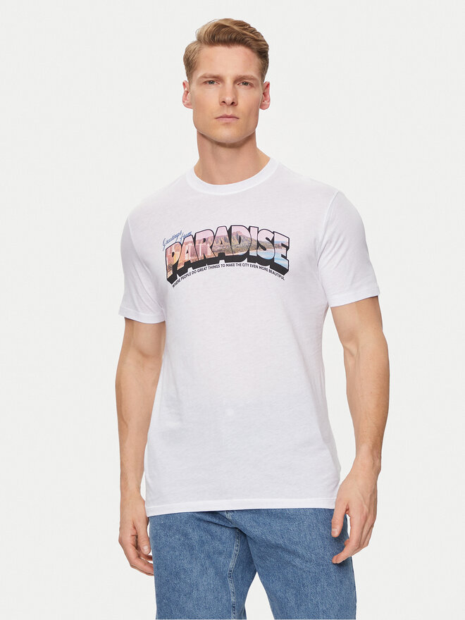 United Colors Of Benetton United Colors Of Benetton Camiseta 3P7XU108X Blanco Regular Fit