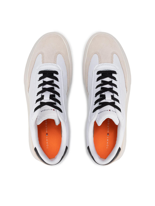 Tommy Hilfiger Laisvalaikio batai Tommy Hilfiger Essential Premium Cupsole Lea FM0FM04111 Balta