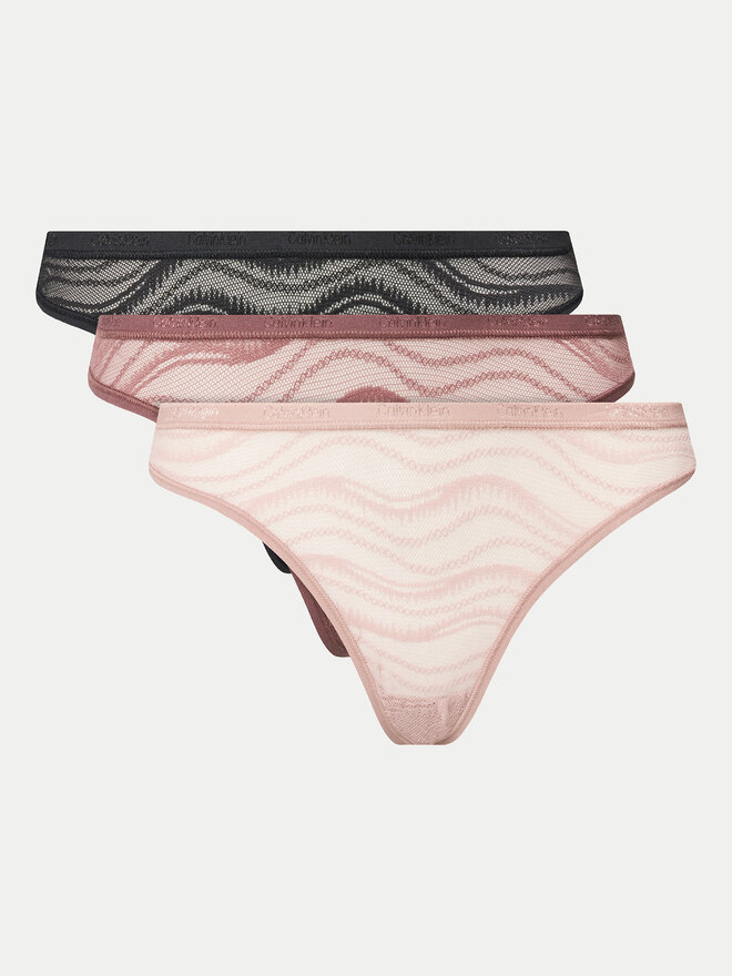 Calvin Klein Underwear Calvin Klein Underwear Набір з 3 пар стрінгів Thong 3Pk 000QD5216E Кольоровий