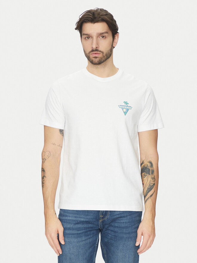 Guess Jeans Guess Jeans Camiseta M5GI55 K8FQ4 Blanco Regular Fit