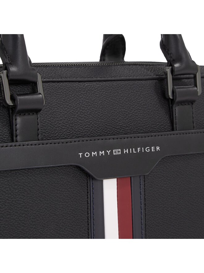 Tommy Hilfiger Brašna na notebook Tommy Hilfiger Th Coated Canvas Computer Bag AM0AM11531 Černá