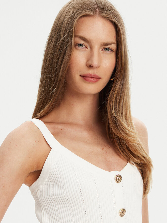 Guess Guess Top W5YR10 Z0130 Blanco Regular Fit