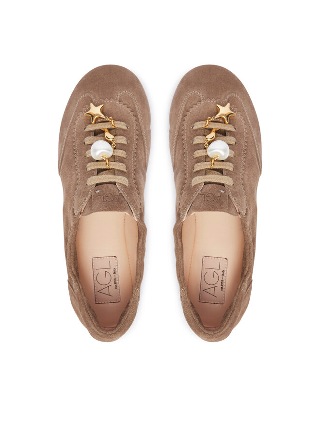 AGL Halbschuhe AGL Hoola Hoop P Charms D562019PGF Dunkelbeige