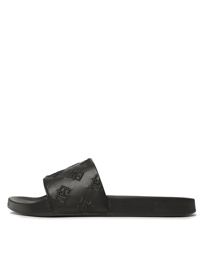 Tommy Hilfiger Şlapi Tommy Hilfiger Debossed Th Pool Slide FM0FM04614 Negru