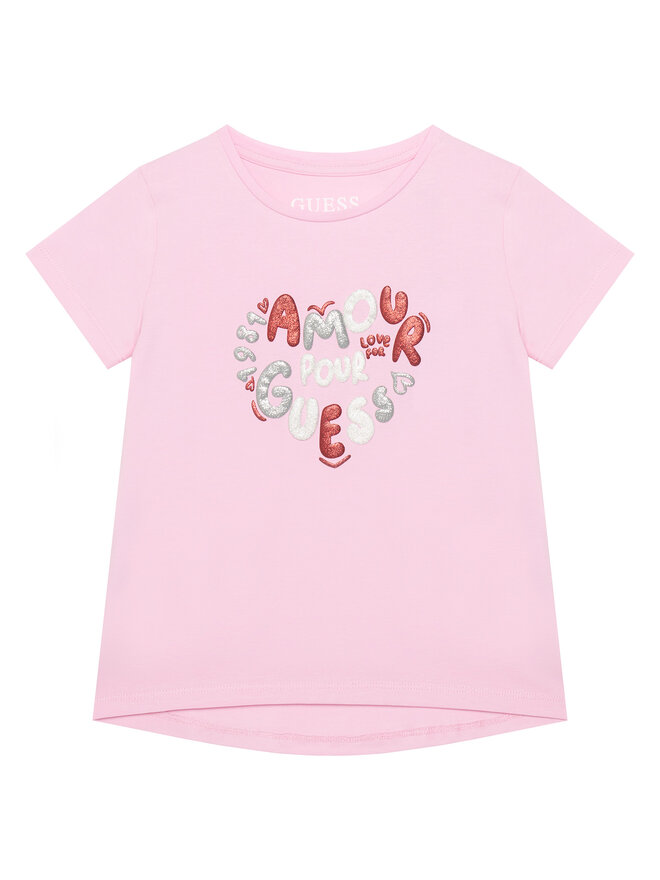 Guess Guess Футболка K6RI02 K6YW4 Рожевий Relaxed Fit