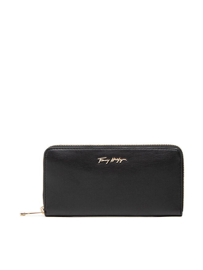 Tommy Hilfiger Didelė Moteriška Piniginė Tommy Hilfiger Iconic Tommy Large Za AW0AW12186 Juoda
