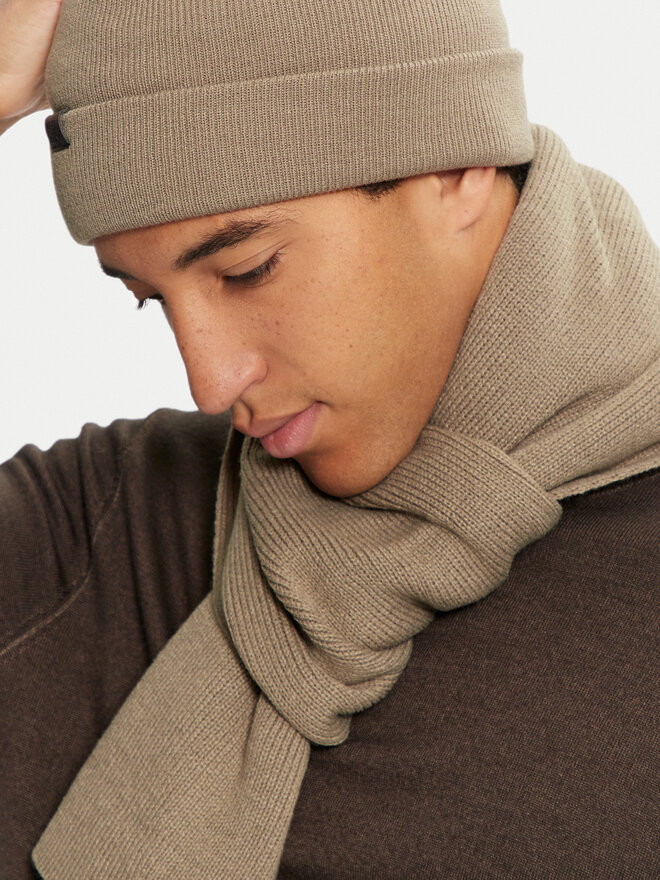 Jack&Jones Sál és sapka szett Jack&Jones 12163827 Bézs