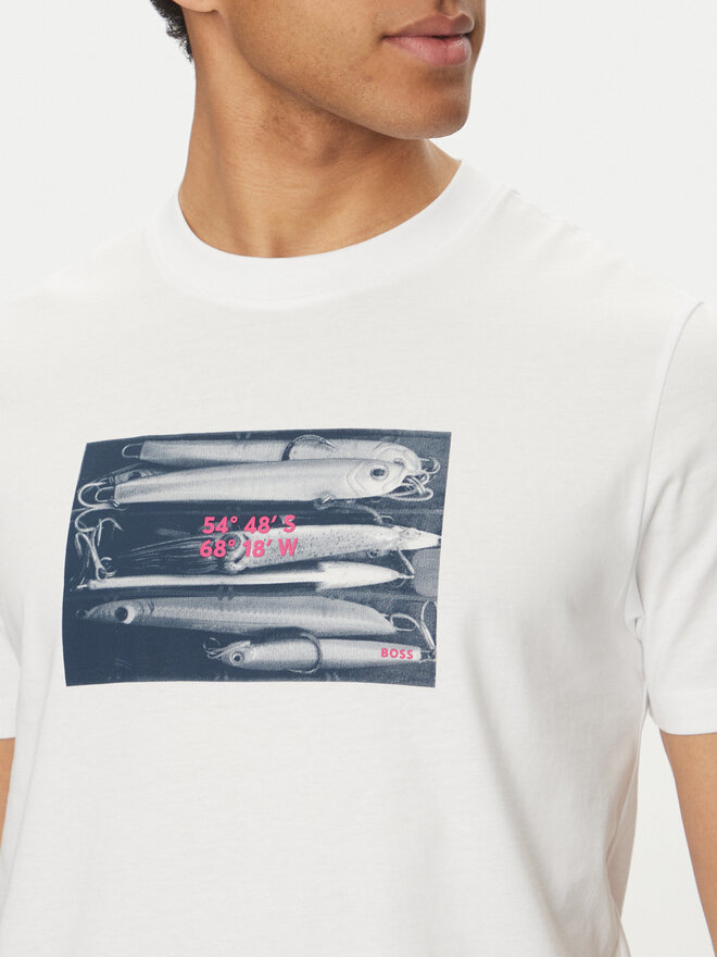 BOSS BOSS Camiseta Dune 50539194 Écru Regular Fit