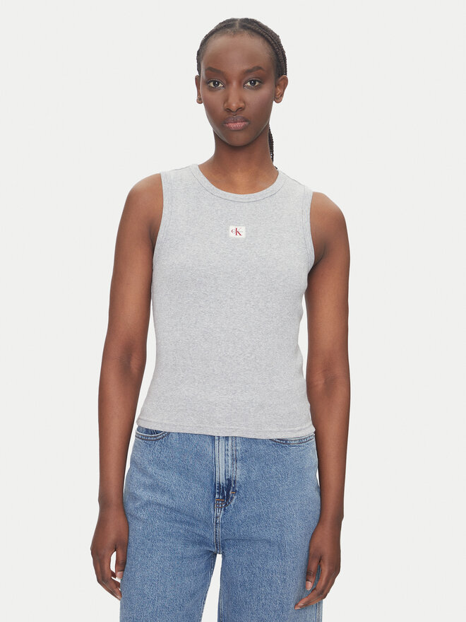 Calvin Klein Jeans Calvin Klein Jeans Топ LV047C201G Сірий Slim Fit