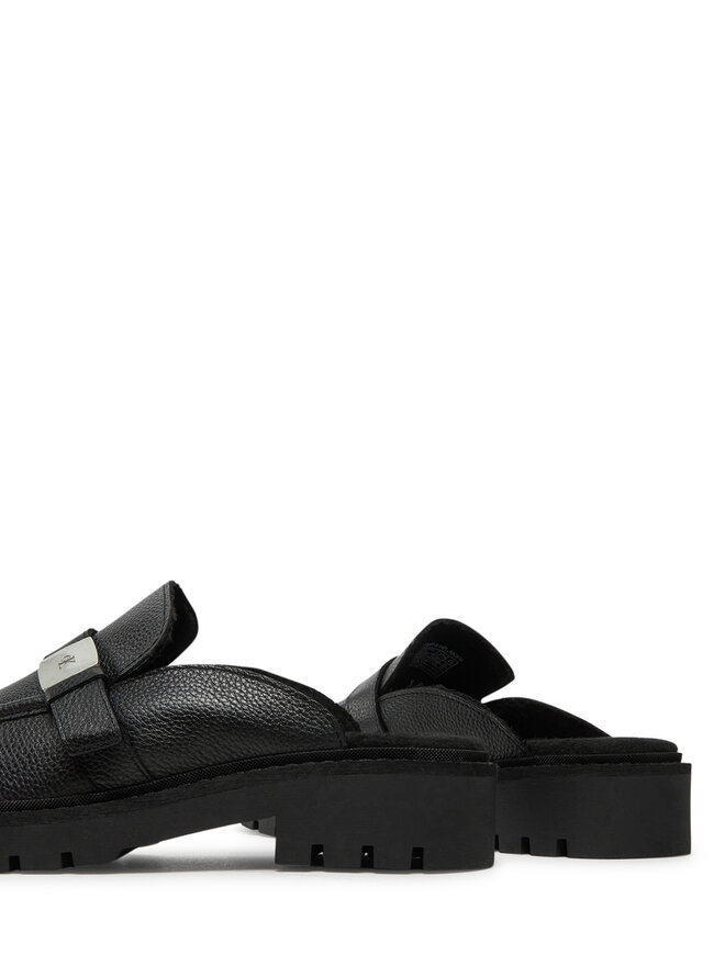 Calvin Klein Jeans Iešļūcenes Calvin Klein Jeans Flatform Slipon Mg Lth YW0YW01655 Melns