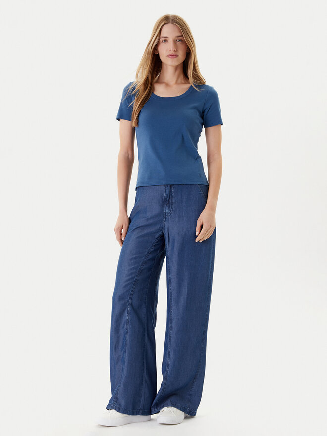 United Colors Of Benetton United Colors Of Benetton Marškinėliai 3GA2D1066 Tamsiai mėlyna Slim Fit
