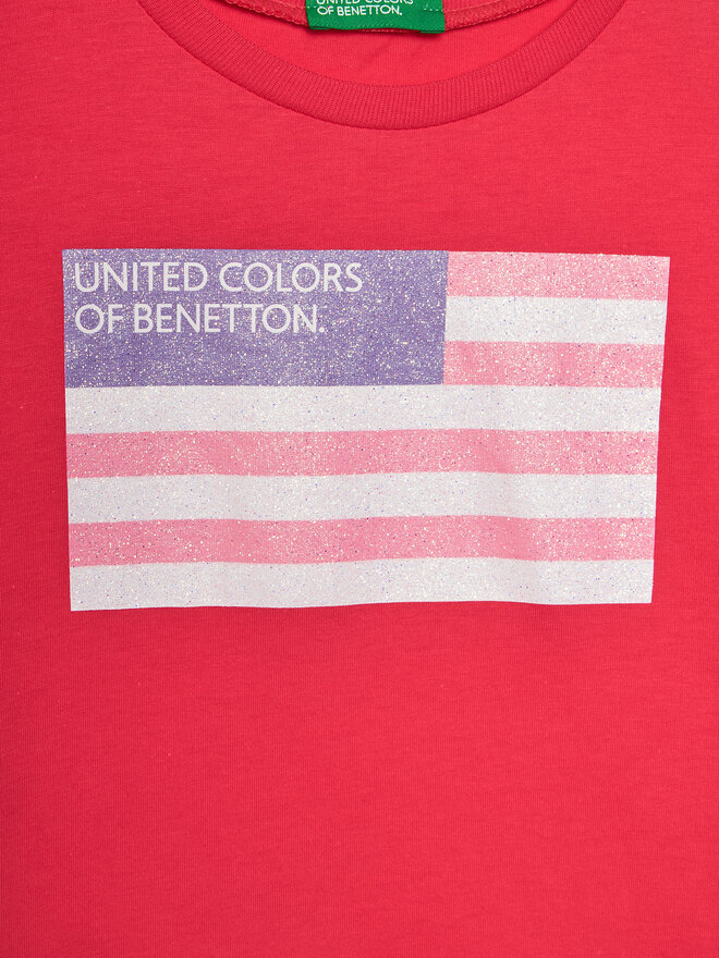 United Colors Of Benetton United Colors Of Benetton Marškinėliai 3I1XC10H8 Rožinė Regular Fit